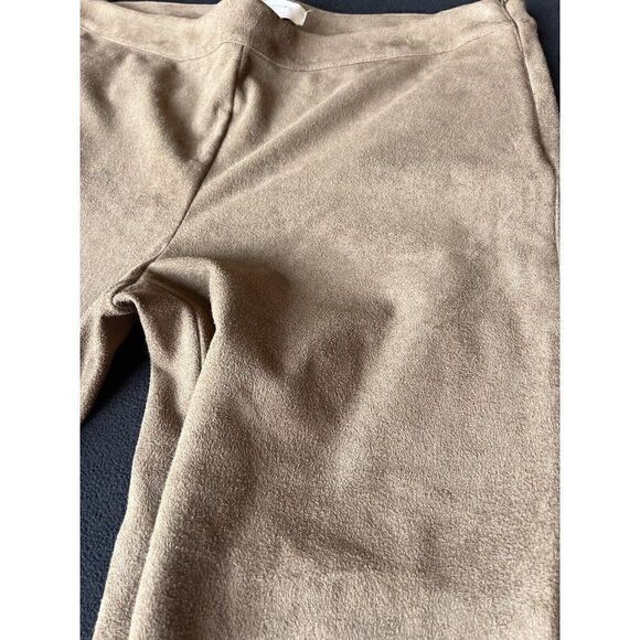 Talbots 12P Brown Faux Suede Stretch Side Zip Pants. M1 - Picture 3 of 6